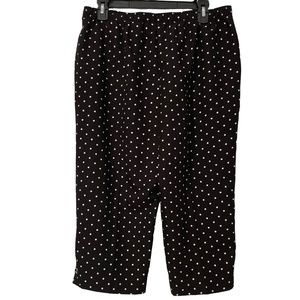 Allison Daley Petites Black and White Polka Dot Capri Pants Size 12P